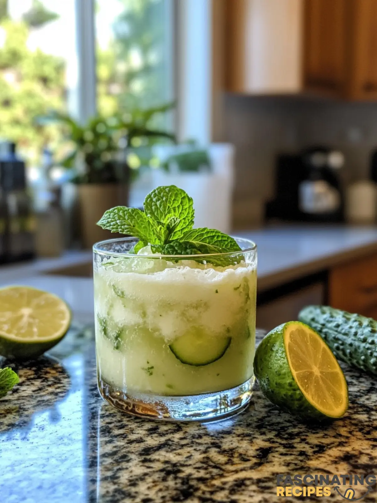 hick hydrating smoothie texture with chia seed garnish.