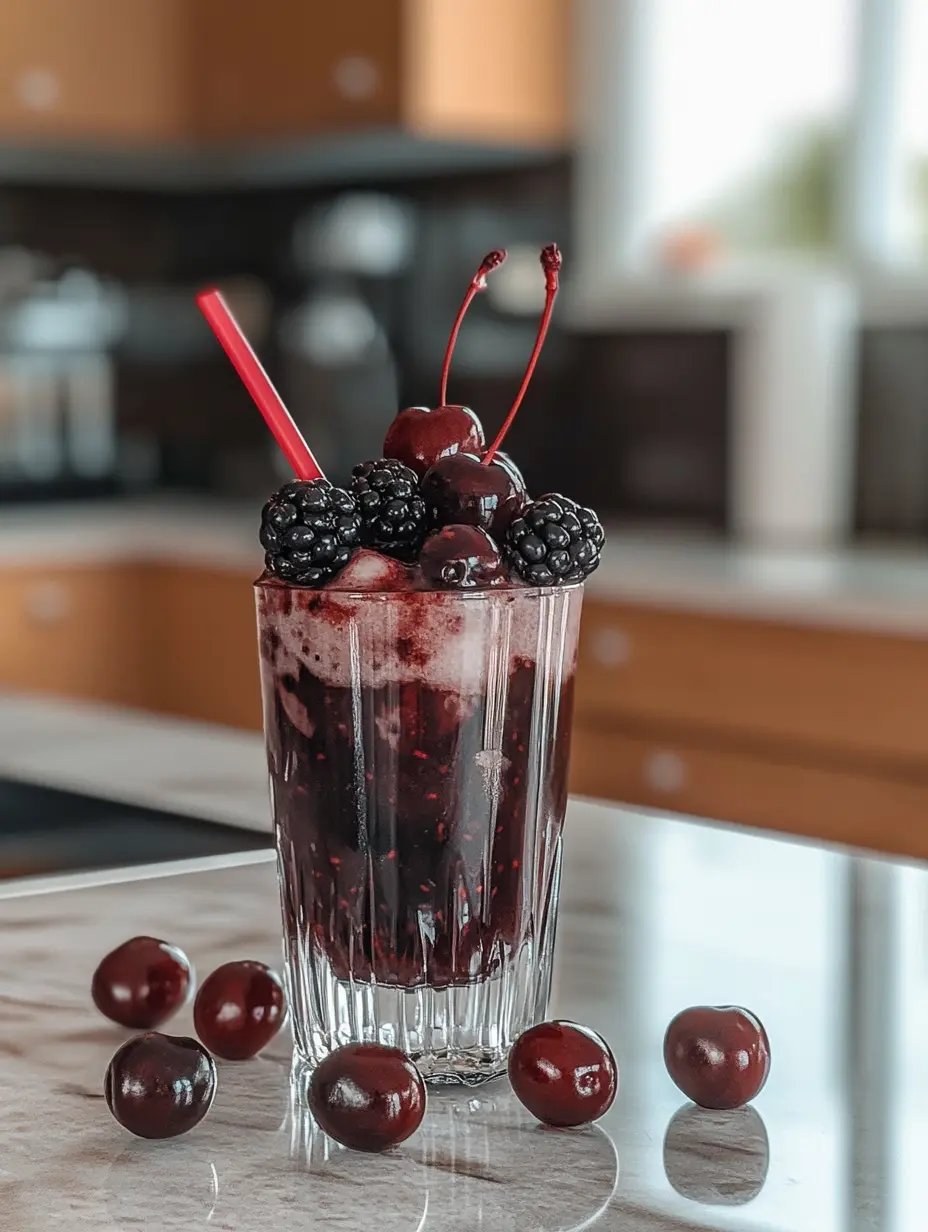 Black cherry and black berry smoothie tasty