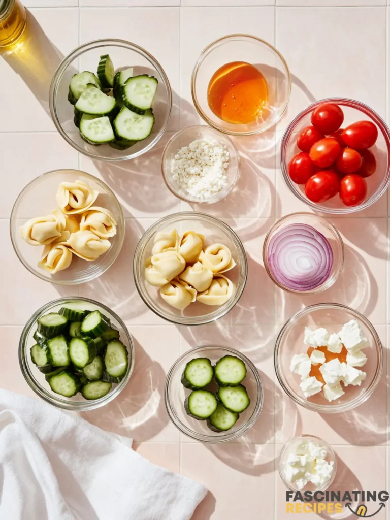 cheese tortellini salad ingredients Greek Tortellini Salad Ingredients