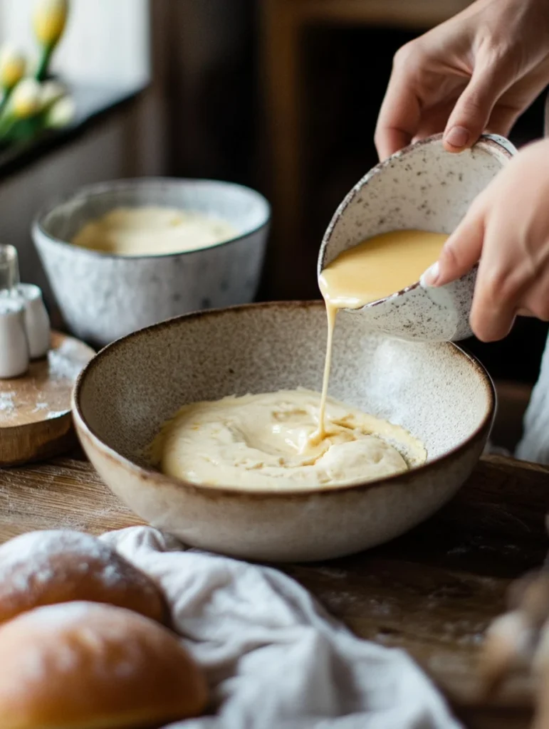 Sourdough French Toast Custard Preparation Sourdough French Toast Custard Preparation