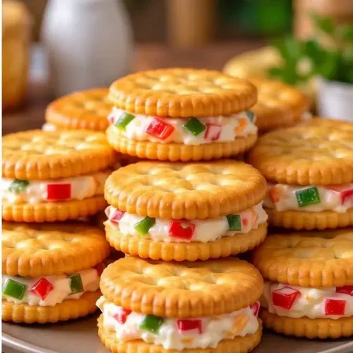 Ritz cracker party sandwiches