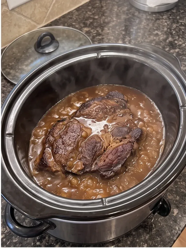 Tender slow cooker pot roast in rich gravy - photo 2